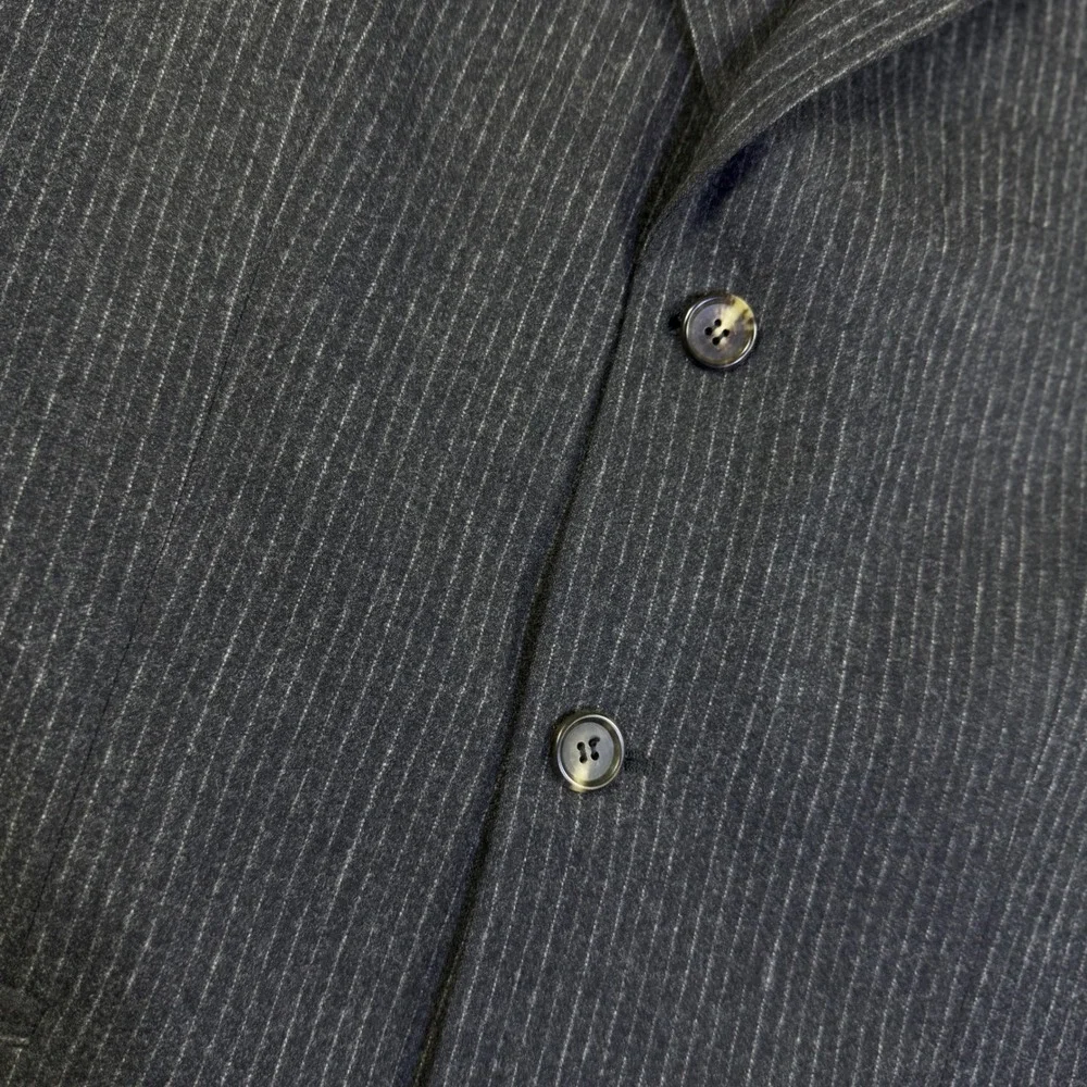 Hugo Boss Mens 38R Blazer Guabello Wool Cashmere Pinstripe Sport Coat Charcoal‎